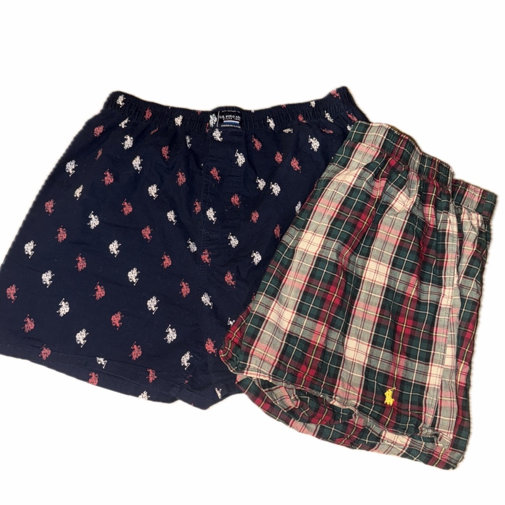Ralph Lauren Navy and Plaid Boxer Duo - Picture 1 of 1